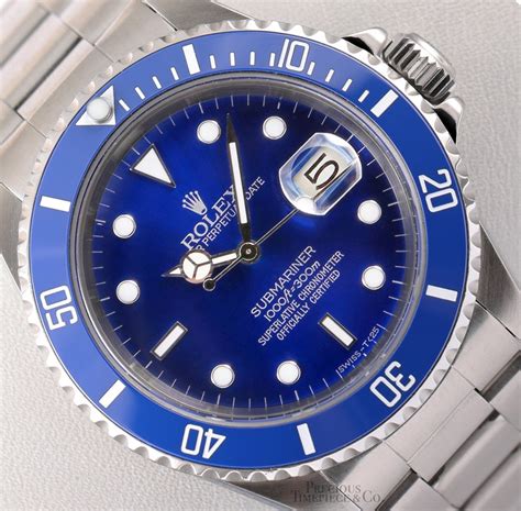 rolex submariner 16610 steel custom deep blue mens watch|Rolex Submariner 16610 review.